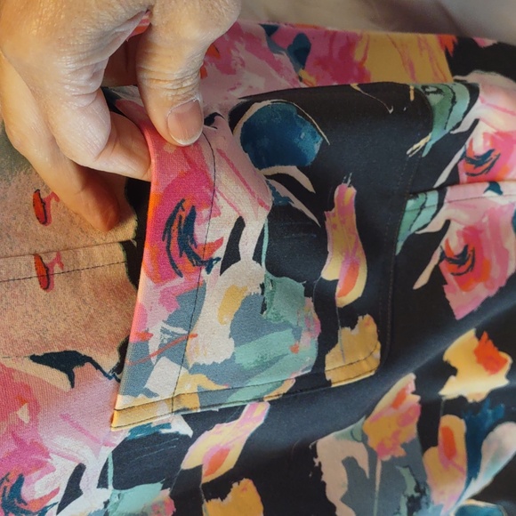 Spartina 449 Helena Floral Print Ponte Knit Midi Dress Size Small EUC - Picture 10 of 16